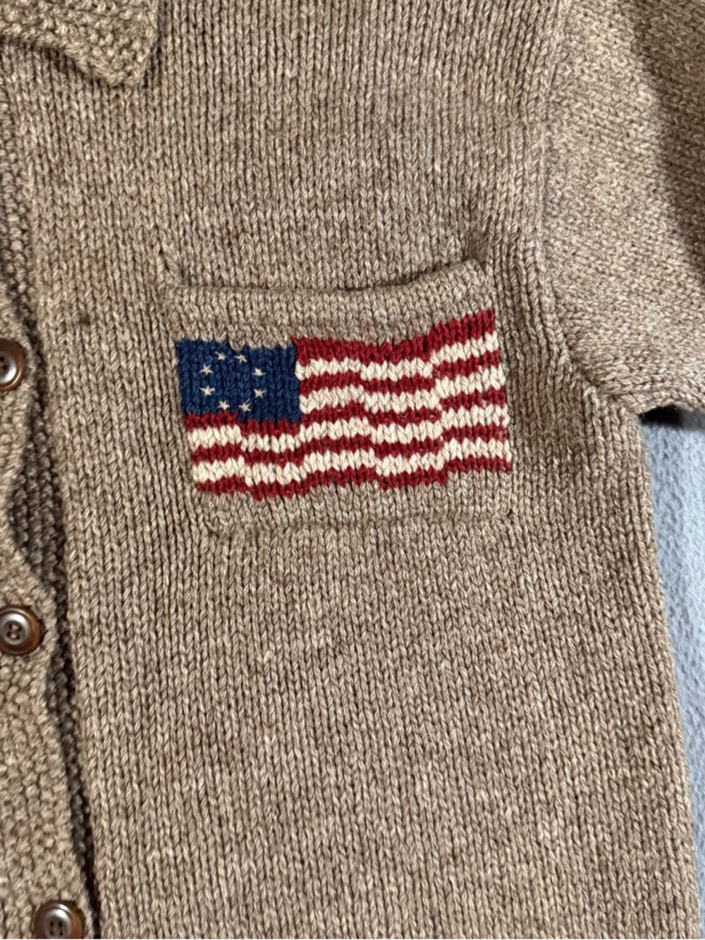 Vintage 1990 Ralph Lauren Polo Country Equestrian Wool Cardigan / Sweater Size S - Picture 6 of 8